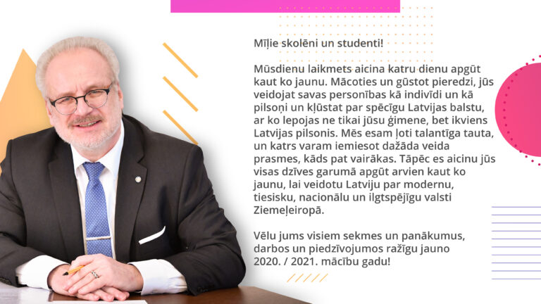 Valsts Prezidenta Egila Levita Apsveikums Zinibu Diena 2020 Skoleniem 1