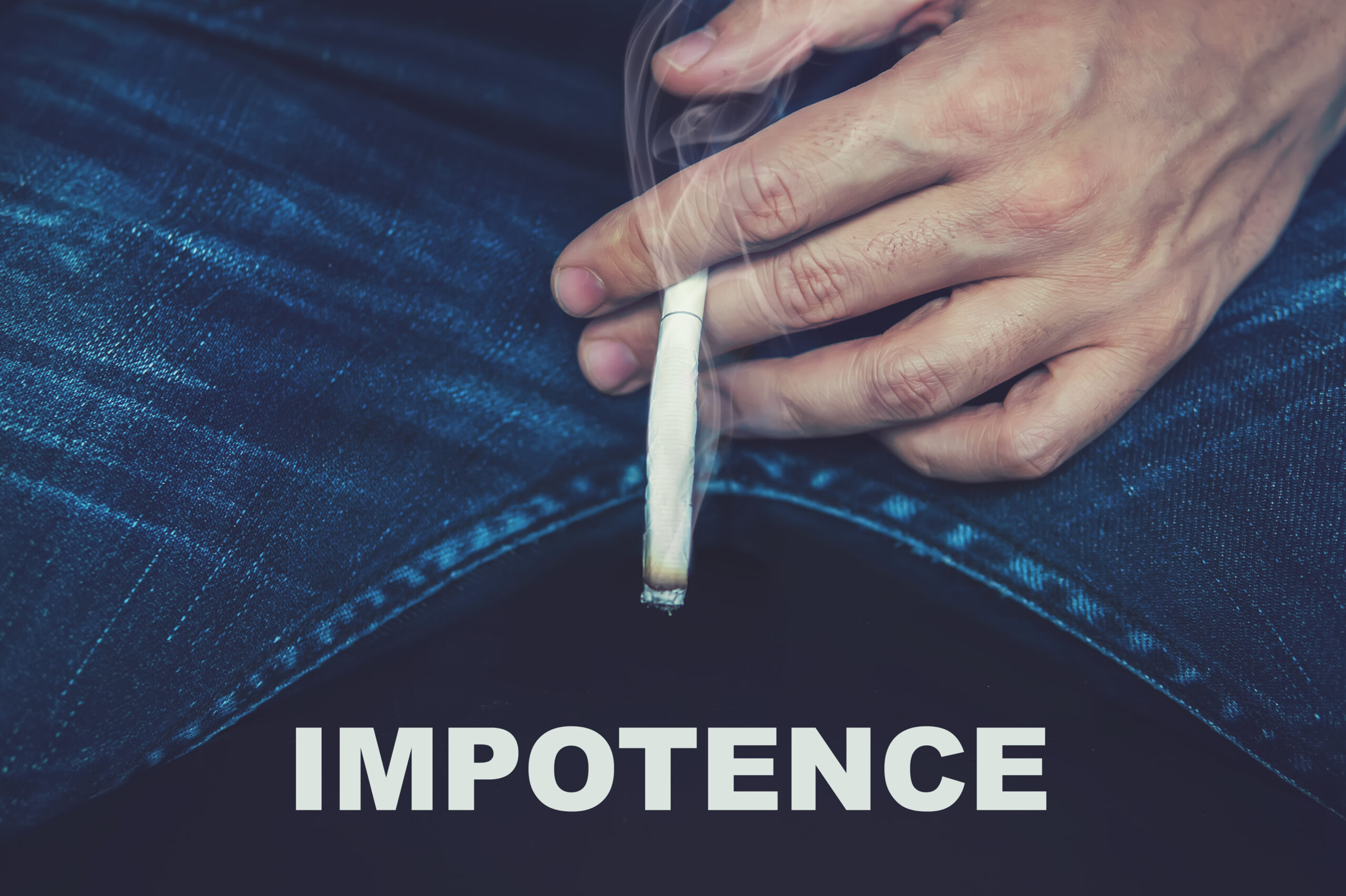 Sexual,dysfunction,concept.,the,guy,holds,a,cigarette,in,the